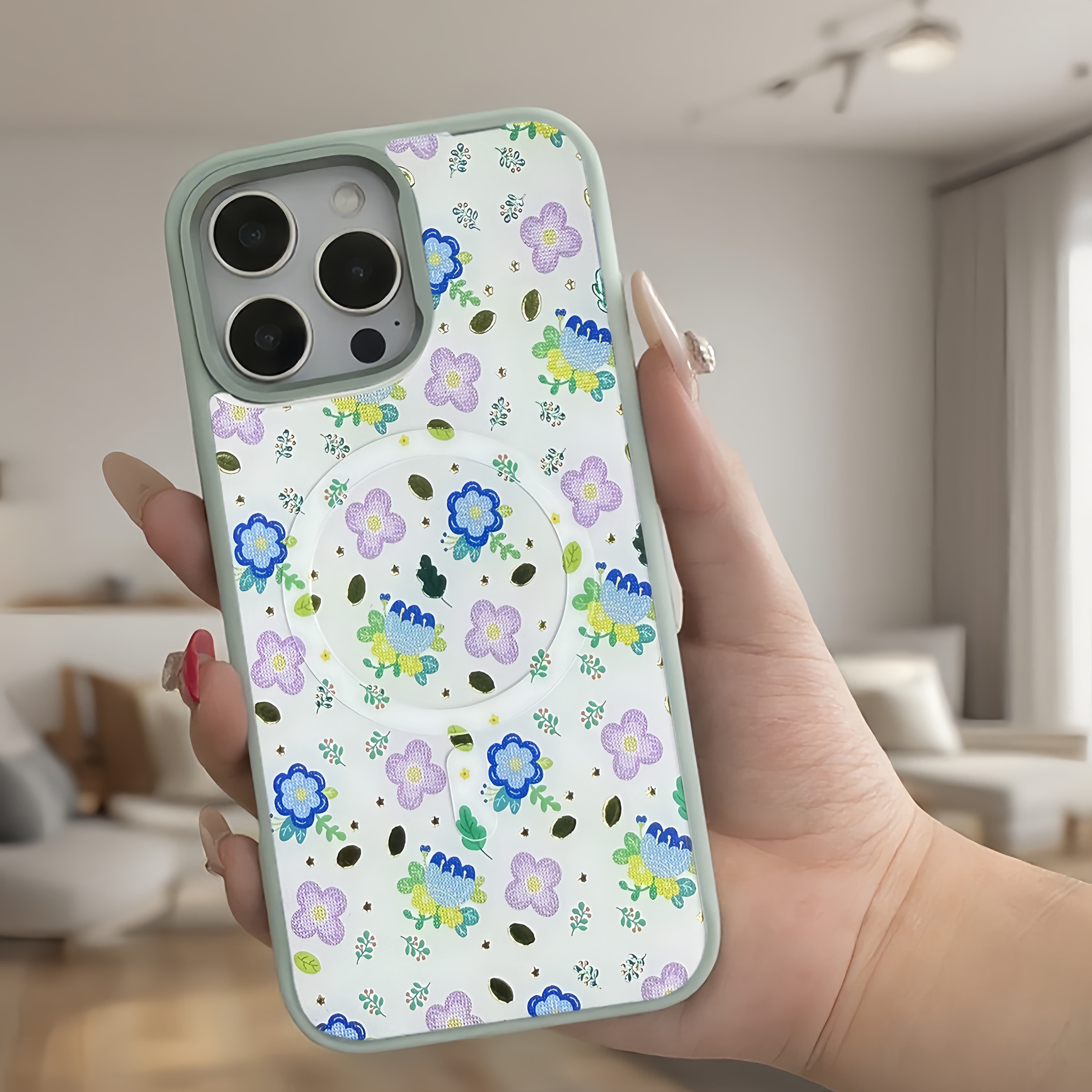 Colorful flowers iPhone Case