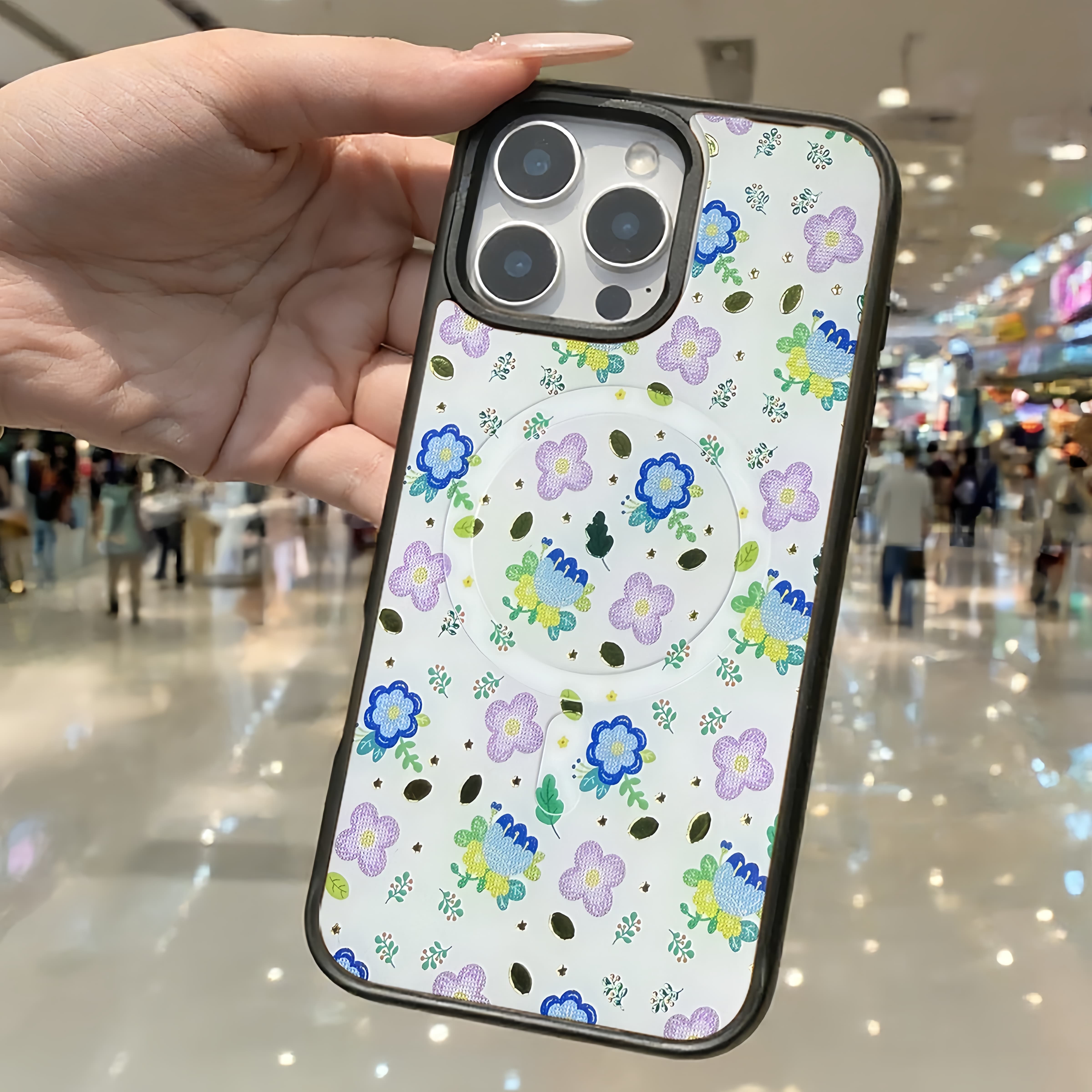 Colorful flowers iPhone Case