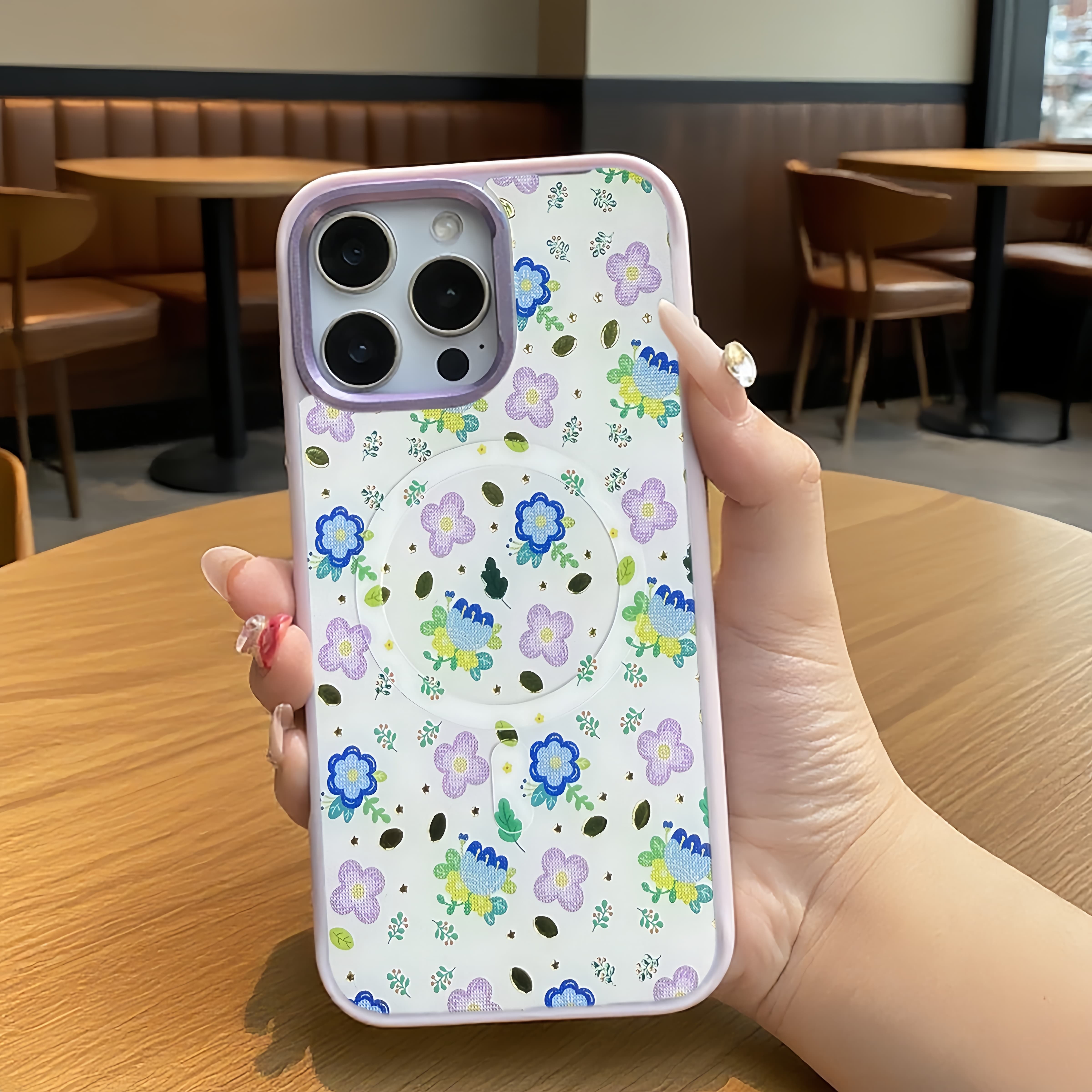 Colorful flowers iPhone Case