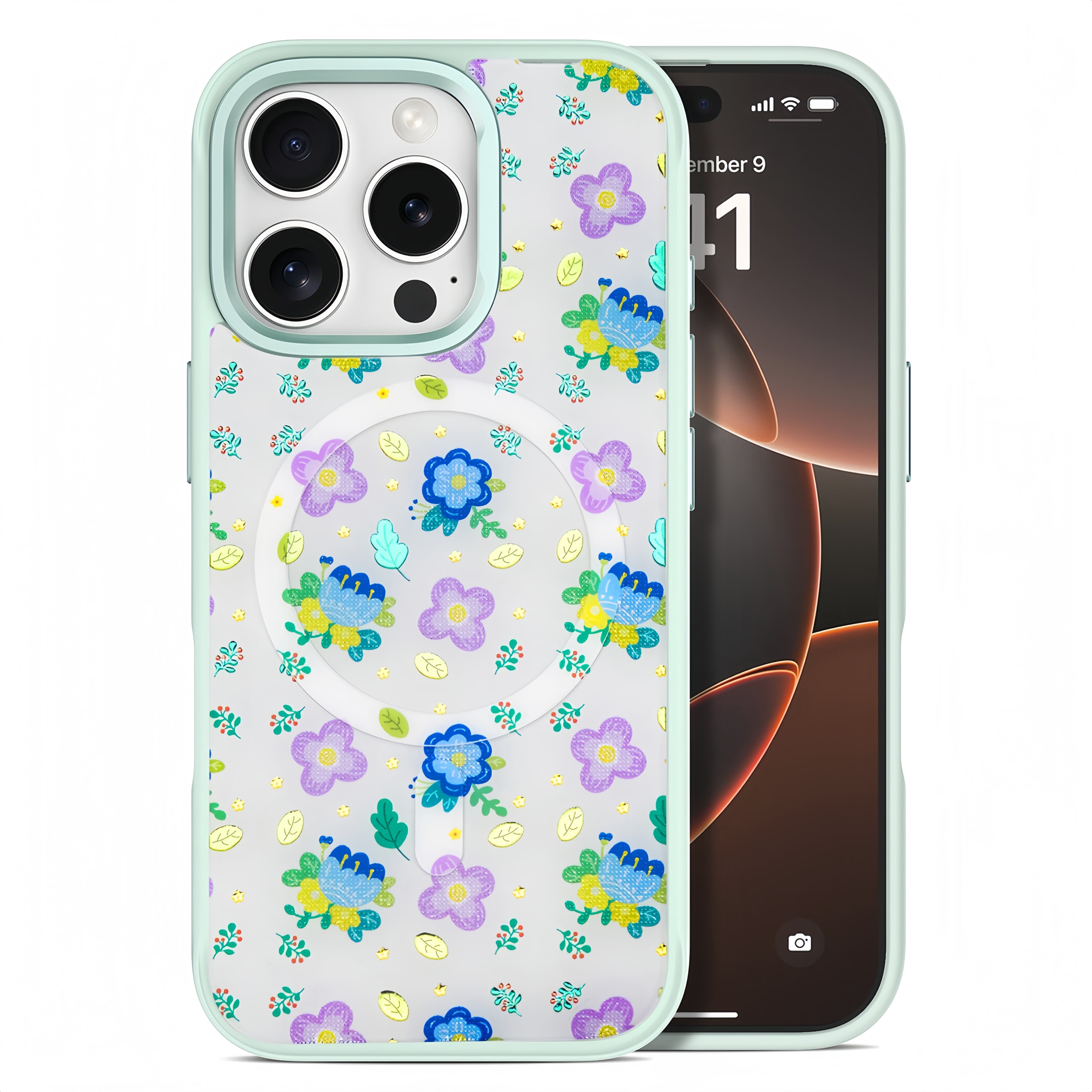 Colorful flowers iPhone Case