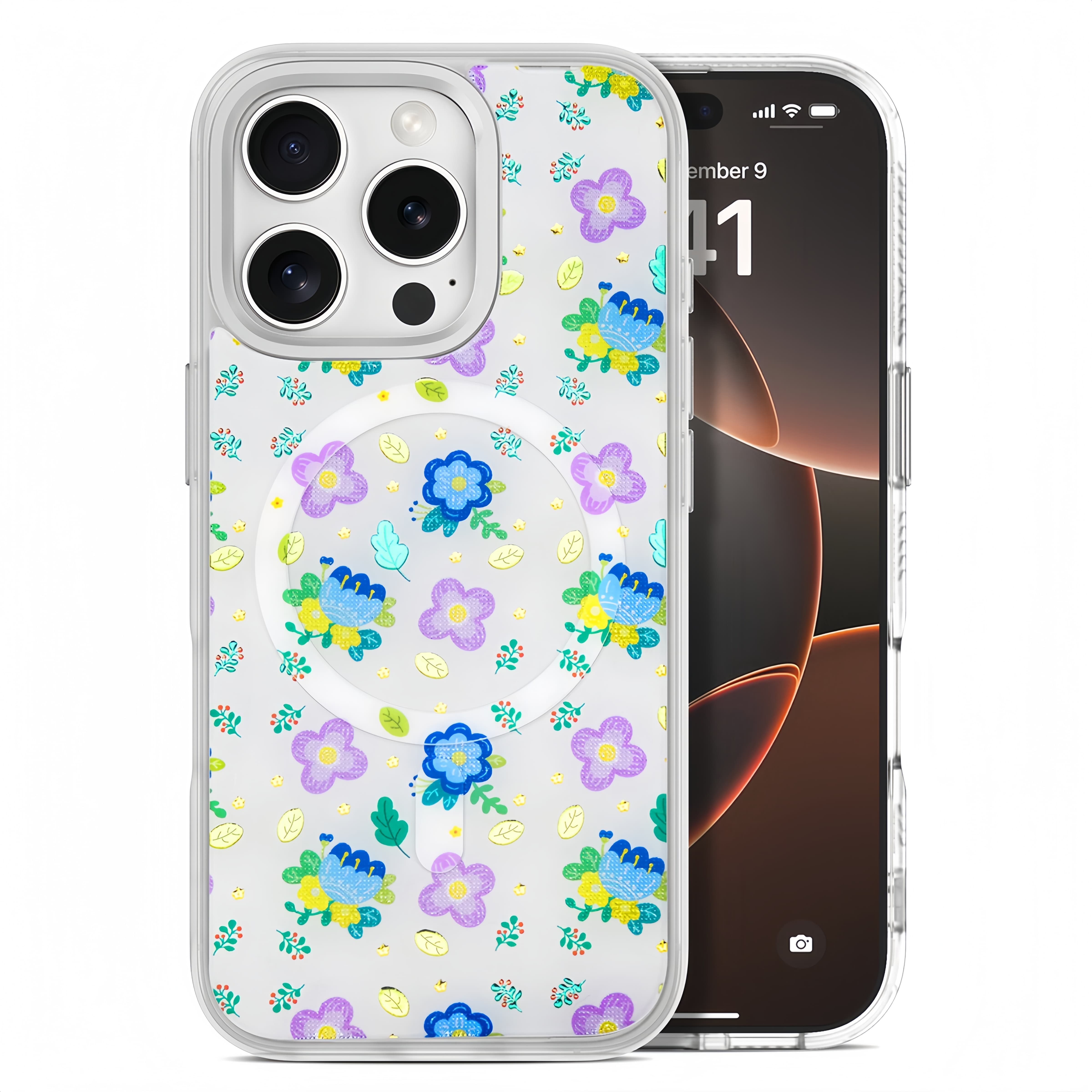 Colorful flowers iPhone Case