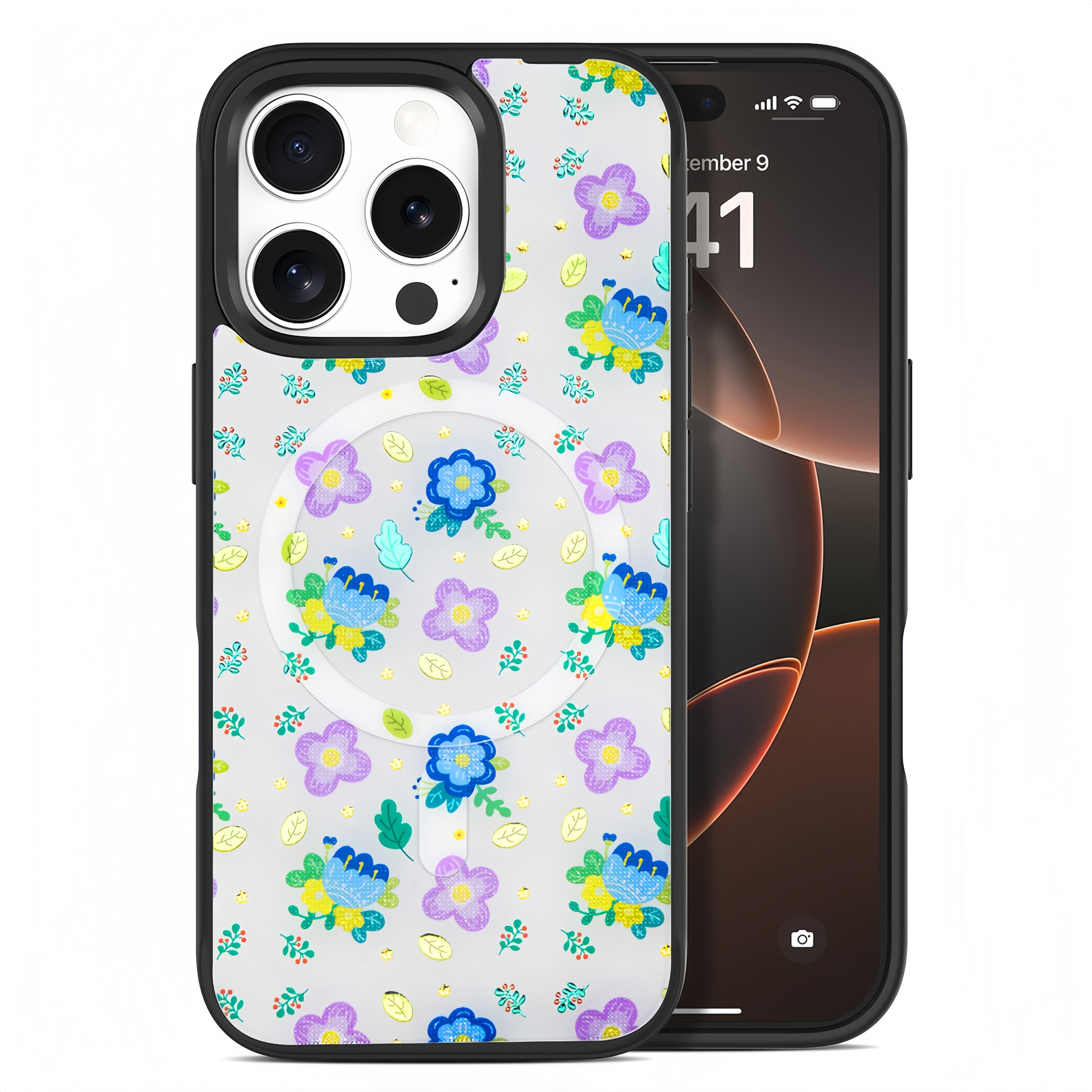 Colorful flowers iPhone Case