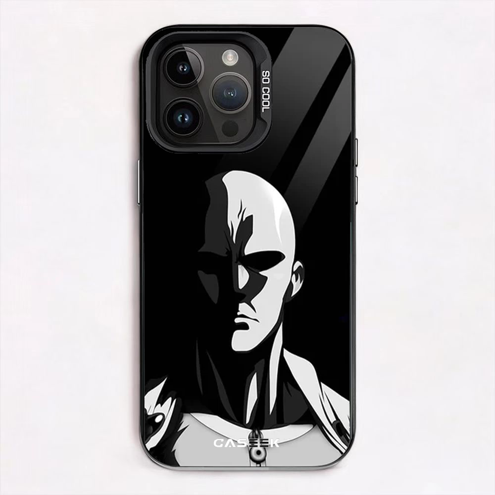 Saitama Black and White iPhone Case