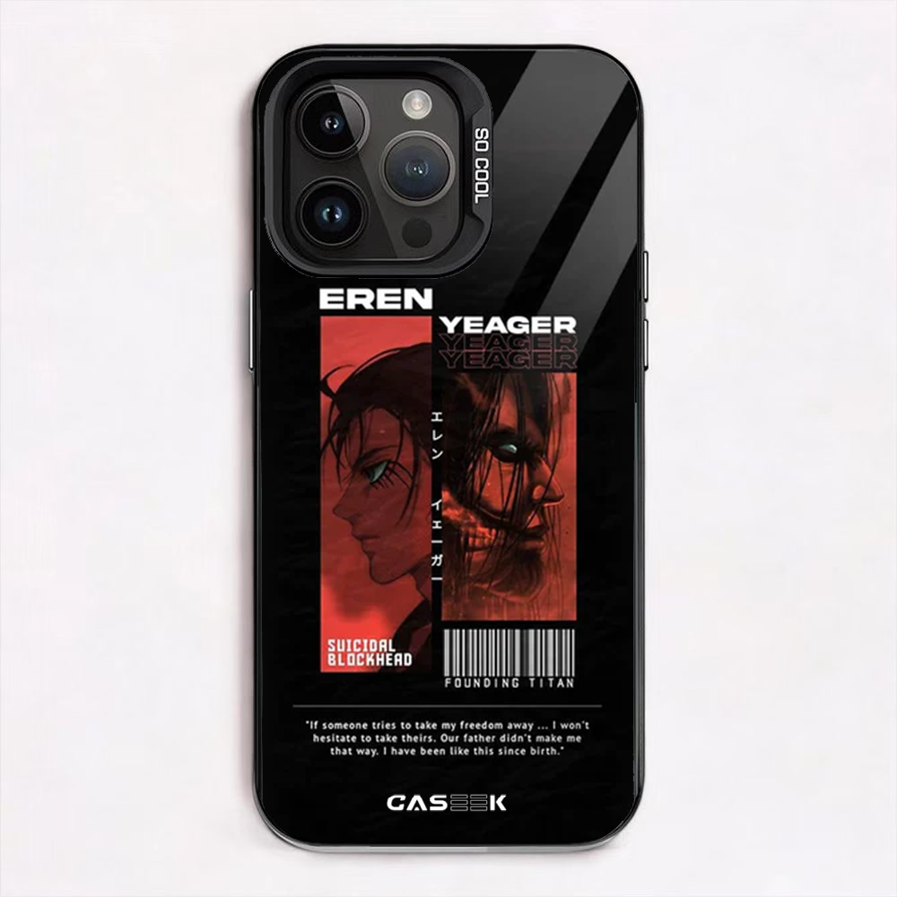 Eren Founding Titan Glass iPhone Case