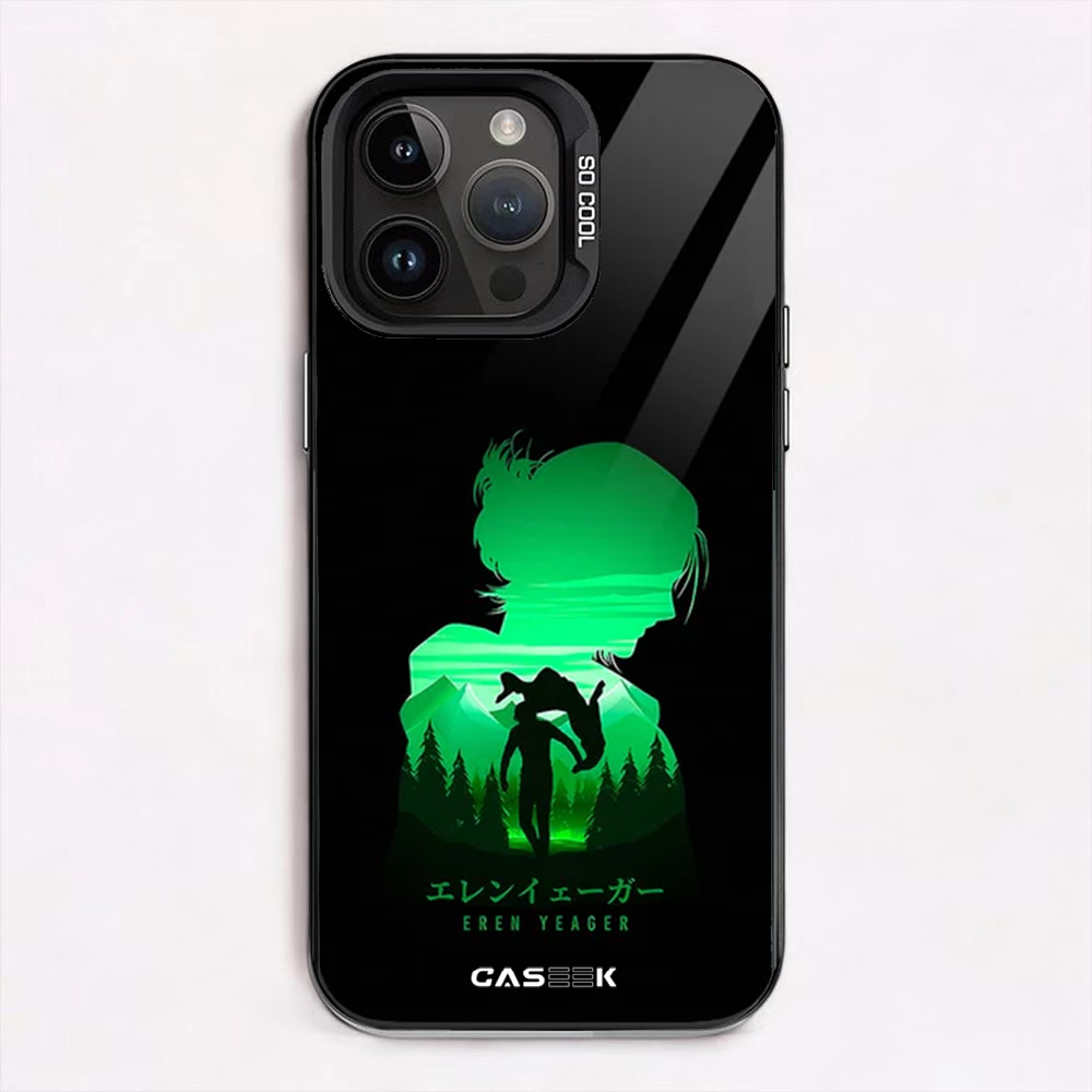 Eren Yeager Silhouette iPhone Case