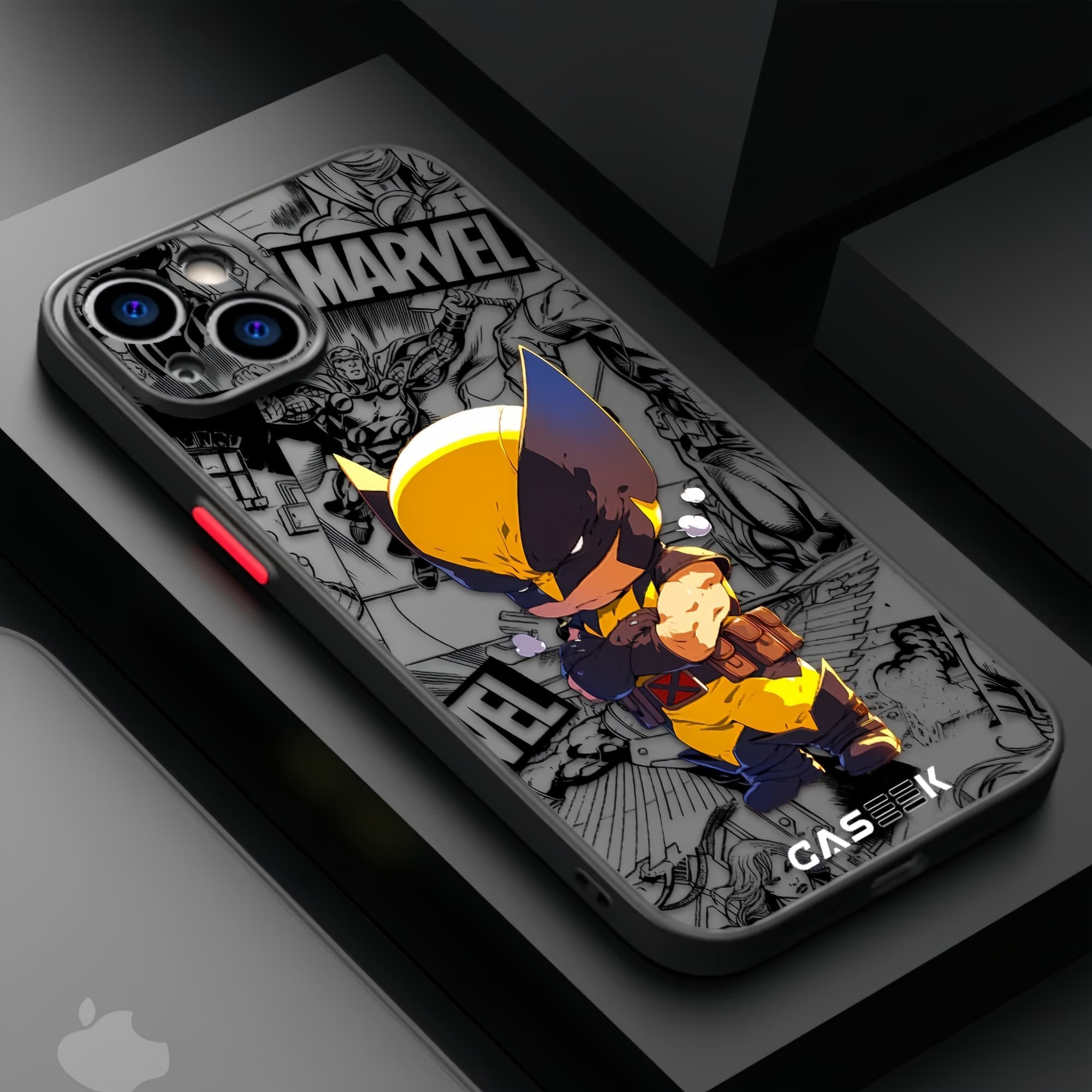 Cute Deadpool Wolverine Matte Lux iPhone Case