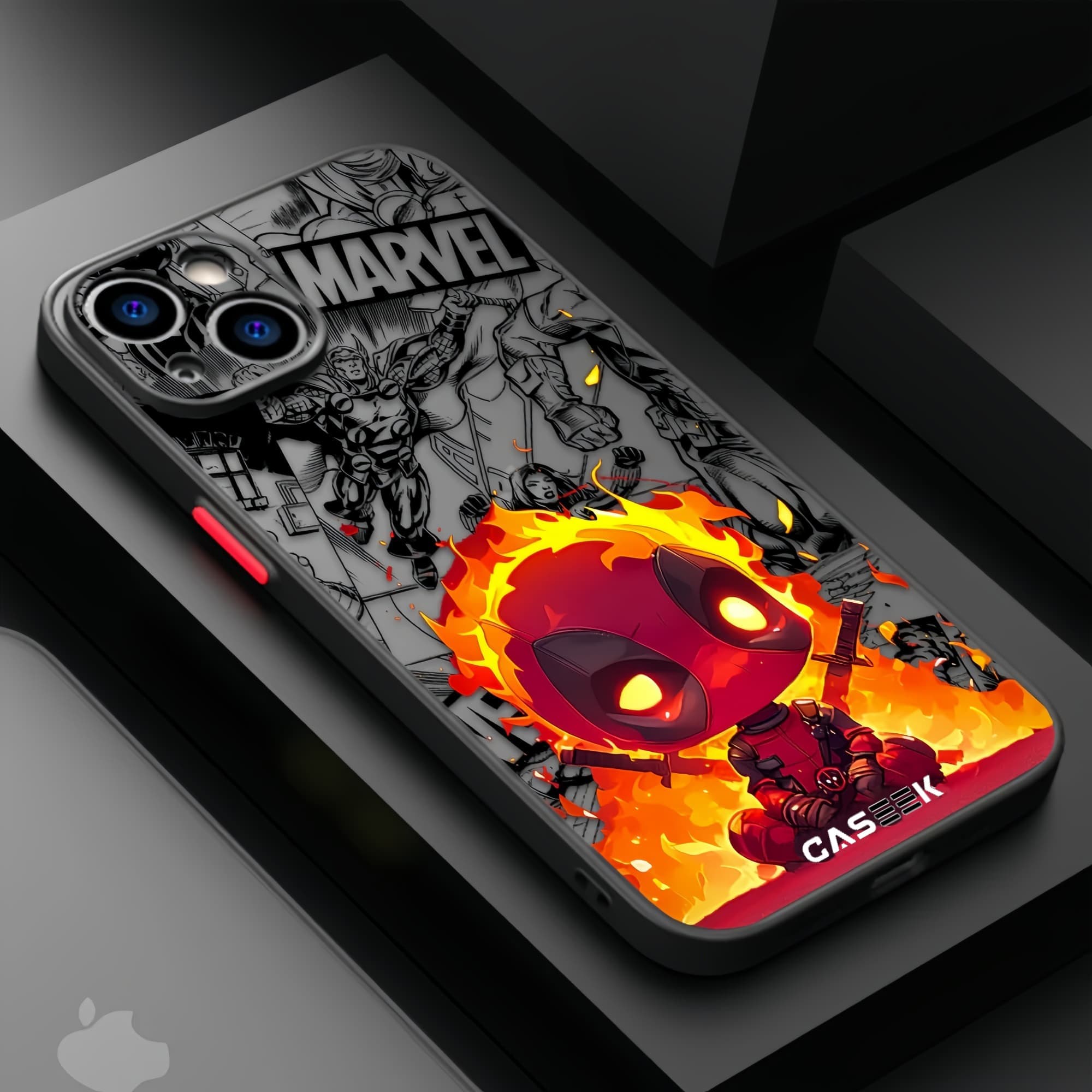 Cute Deadpool Wolverine Matte Lux iPhone Case