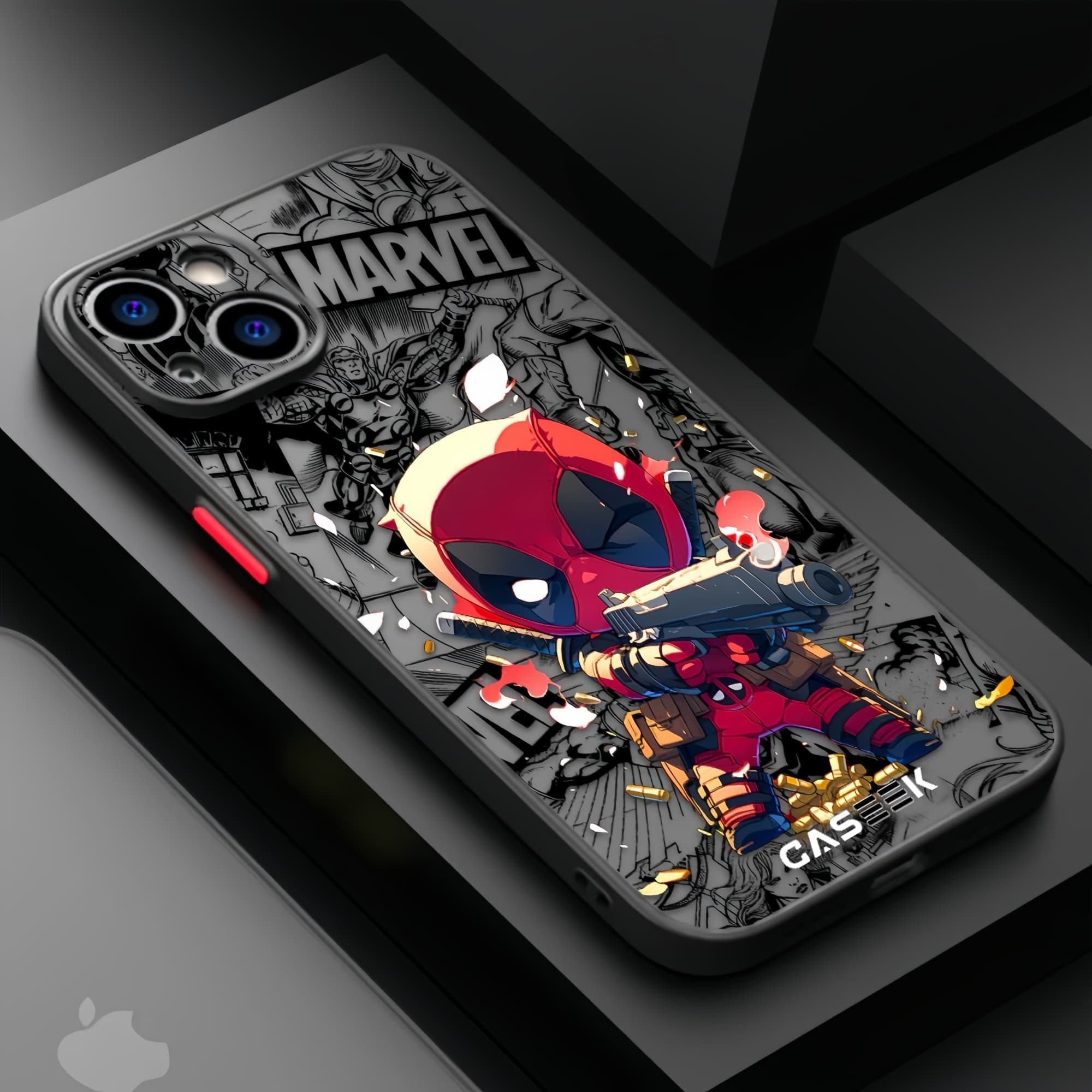 Cute Deadpool Wolverine Matte Lux iPhone Case