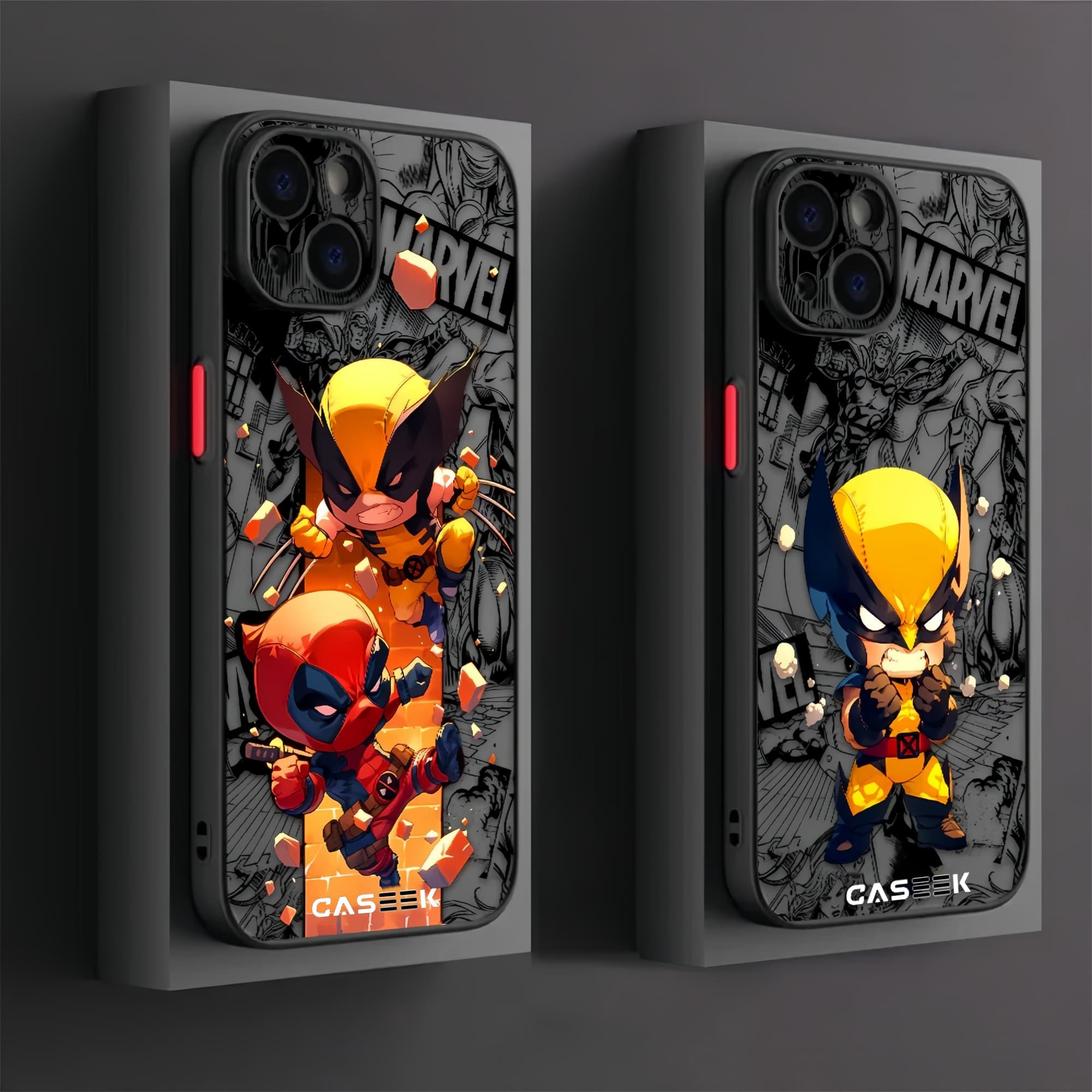 Cute Deadpool Wolverine Matte Lux iPhone Case