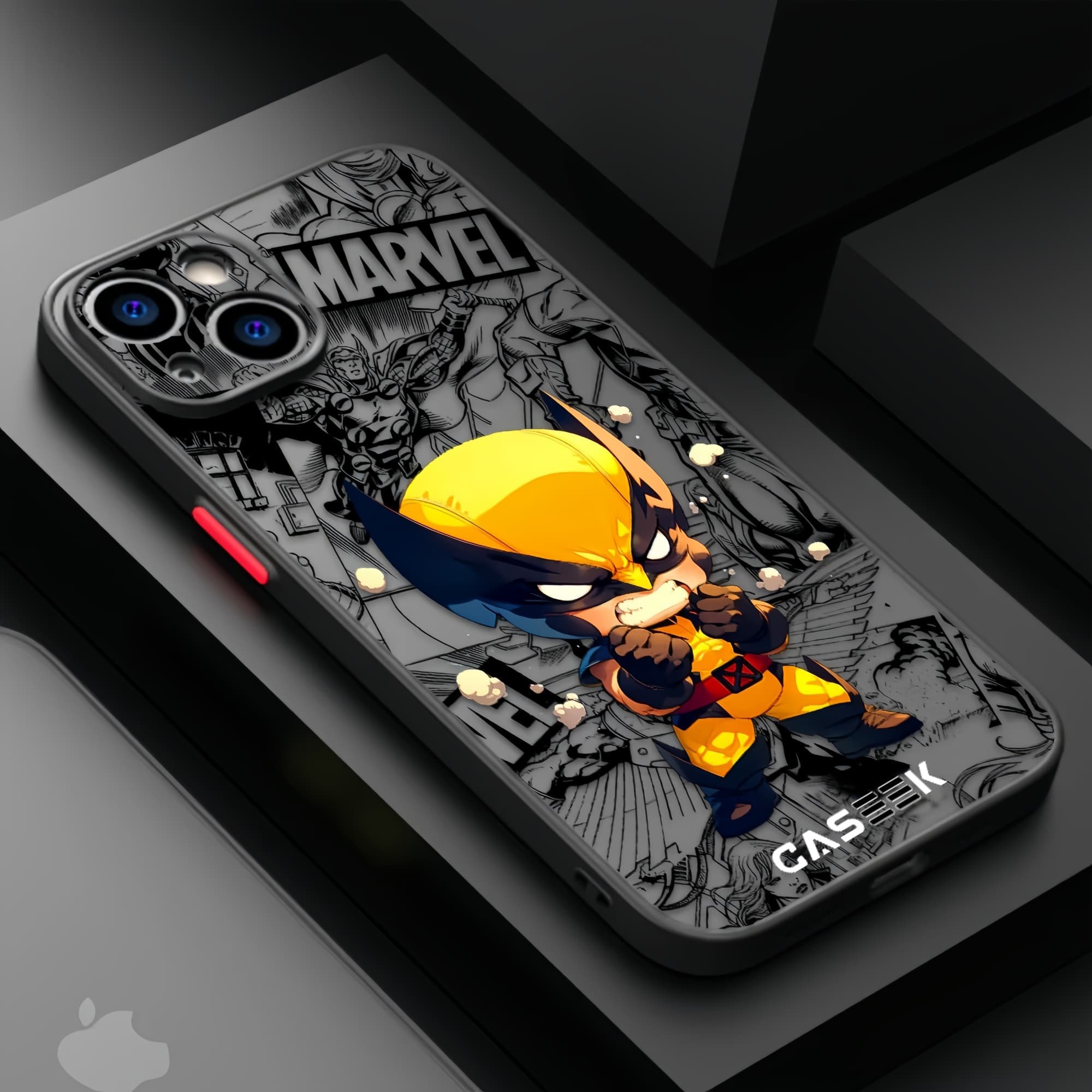 Cute Deadpool Wolverine Matte Lux iPhone Case